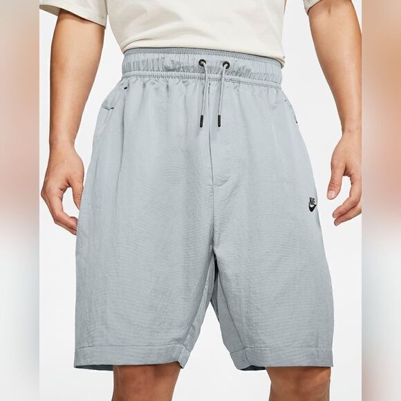 Nike Sportswear Tech Pack Woven Shorts Men's S Grey Black At Knee Fit AR3229-043 - Picture 5 of 16